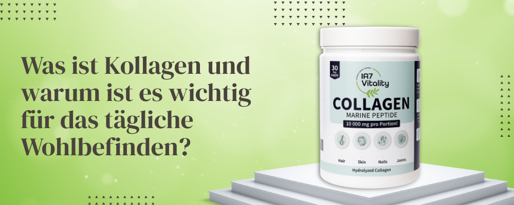 Kollagen-Peptid-Pulver im Glas mit Smoothie – natürliche Unterstützung für tägliches Wohlbefinden